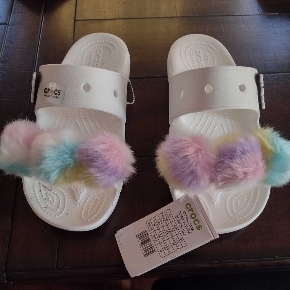 Crocs women's white sandals.